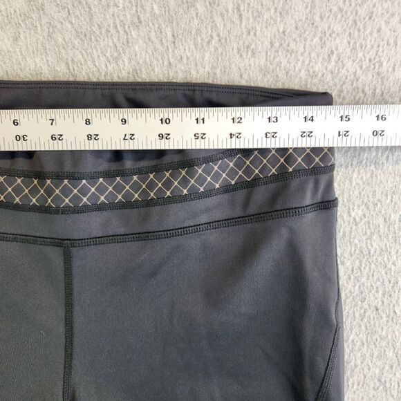 Athleta Leggings Womens Large Black Straight Up Yoga Reflective Zip Pocket - Picture 10 of 14